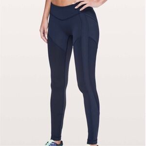 Lululemon All The Right Places pants navy leggings side pockets size 8